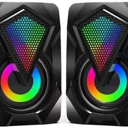 Monrix with Colourful LED Modes System for PC Laptop 10 W Laptop/Desktop Speake 10 W Bluetooth Laptop/Desktop Speaker-picture-40
