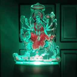 Maa Ambe 3D Illusion LED Night Lamp For Home & Temple Decorative Table Lamp-picture-15