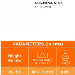 vissco U Shape Quadripod Walking Stick image 3