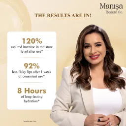 manisa beaute 24K Gold Lip Glow Balm with Vitamin-C & Shea Butter for Intense Hydration Natural image 4