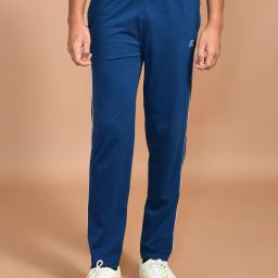 Men Solid Blue Track Pants-image-86