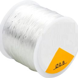 Crystal Elastic Transparent Thread Beading Jewellery Art Craft 0.8mm 100M -1Roll-10