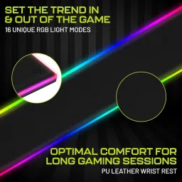 Archer Tech Lab Aphros 200 Keyboard Wrist Rest, RGB Strip Design Soft Memory Foam Keyboard Wrist Rest Wrist Rest image 4