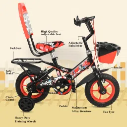 10T PREMIUM QUALITY COMET CYCLE ( RED ) FOR 2 TO 3 YEARS KIDS 96% ASSEMBLE 10 T (inch) BMX Cycle-21