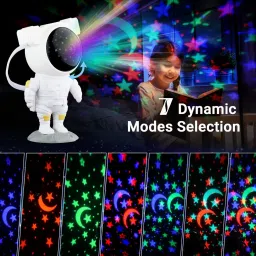 Nirvair Astronaut Galaxy Projector - 360 Magnetic Head Rotation, Remote Control Table Lamp image 2