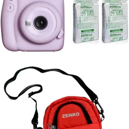 FUJIFILM Instax Mini 11 Lilac Purple with Twin Pack of Instant Film With Red Pouch Instant Camera-14