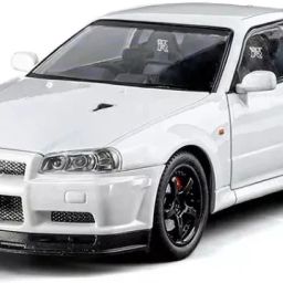 1:24 Diecast Metal Skyline GTR-R34 Alloy Metal Pull Back Toy Car For Kids-16