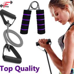 0.5 kg Stretching Tube & Hand Gripper For Workout Tube hand Exercise Grip Home Gym Combo-image-35