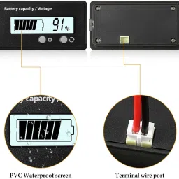 3ree 12V/24V/36V/48V Power Meter LCD Digital Voltmeter Probe and Tester Electronic Hobby Kit image 3