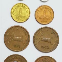 1 Paisa Copper-Brass-Aluminium Set Very Rare Set in Extra Fine to UNC Condition Medieval Coin Collection-image-26