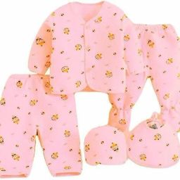 Presents New Born Baby Winter Wear Keep warm Baby Clothes 5Pcs (Blue)-image-49