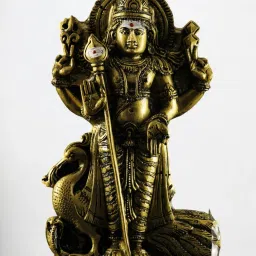 LARGE ANTIQUE MURUGAN STATUE-RELIGIOUS IDOL FOR POOJA ETC.., Decorative Showpiece - 21 cm-image-45