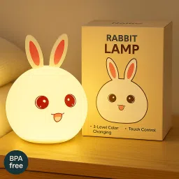 Rabbit Face Lamp – Color Changing, Safe BPA-Free Material, Ideal for Nursery Night Lamp-36