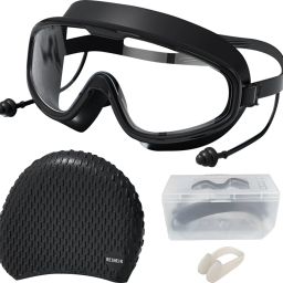1 Pack Swimming Goggle & Swimming Caps For Men And Women, No Leaking Anti-Fog-image-43