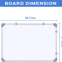 eduway Non Magnetic Melamine Non Magnetic Kunj Whiteboard 1.5X2 ft. along with 1 Marker and 1 Duster Whiteboards and Duster Combos image 3