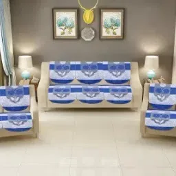 Cotton Sofa Cover (Blue Pack of 14) Sofa Fabric-picture-15