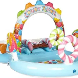 Intex Inflatable (IND*0340) Candy Zone Water Play Center With Pump Inflatable Swimming Pool-9
