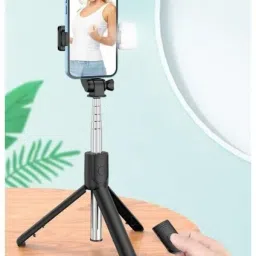 Mobtude High Quality Best Buy Multi-function Bluetooth Selfie Stick Tripod With Light Monopod, Tripod, Tripod Bracket, Tripod Clamp, Tripod Kit image 4