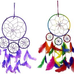 MultiColor dream catcher Hanging For Home/Office (Pack Of 2) Feather Dream Catcher-image-74