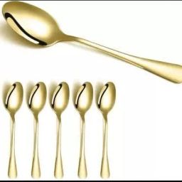 GOLDEN SPOON SET Stainless Steel Table Spoon, Dessert Spoon, Salad Spoon Set-image-66