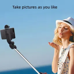 BUFONA Multi-Function Bluetooth Selfie Stick with Remote Shutter Tripod Stand+Carry Bag Single Gimbal for Mobile image 2