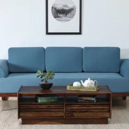 woodsworth from pepperfry Andorra Sheesham Wood Coffee Table With 2 Drawer In Scratch Resistant Provincial Teak Finish-picture-12