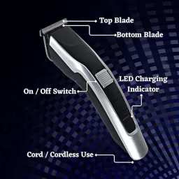 Nka Trimmer For men Built-in High Performance 0 mm Saving Device AT Trimmer 60 min Runtime 4 Length Settings image 2
