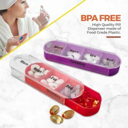 inkulture 7 Days 7 day Portable Medicine Box With Stackable AM/PM Compartments | 01 Pcs Pill Box image 5