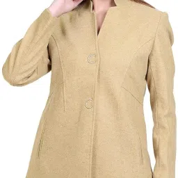 Wool Blend Solid Coat For Women-picture-23