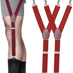 frokht ® Red White Shirt Tucker with Locking, Non-Slip Clips For Men And Women Garter-image-43