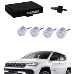 4 White Parking Sensors With LED Display Which Increased Safety of Passengers/Car One Alarm Kit For Compass Parking Sensor-image-27