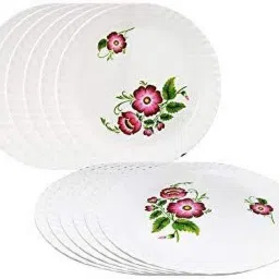 Flower Printed Dinner Plates Dinner Plate-image-1