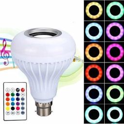 UPROKT Bluetooth Speaker Multi Color Changing RBG Led Music Light Bulb Bluetooth Music Bulb Led For Party Home Decoration And Night Light WIth 7W RBG LED and 5 W bluetooth Sterio Speaker For Home Party Decoration, Birthday Celibration Night Light Smart Bulb Smart Bulb-17