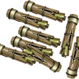 Nut & Bolt Set Anchor Fasteners,Size 8 mm, Pack of 12 PCS (Gold)-26