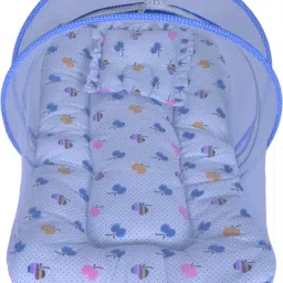 Nylon Kids Baby Washable Soft & Comfortable with Protective Mosquito Net &Pillow(0-6Months) Mosquito Net-2
