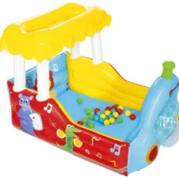 Train (IND*99) Ball Pit with 25 Colorful Play Balls. Multicolor. Inflatable Ball Pits-24