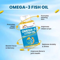 dr. morepen Omega 3 Fish Oil 1000 mg | DHA & EPA 300mg | No Fishy Burp & Taste| Heart Health image 3