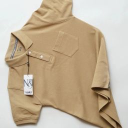 Men Solid Polo Neck Pure Cotton Brown T-Shirt-image-97