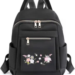 Small 10 L Laptop Backpack BLACK COMBO Fancy style backpack for girls | college Bag-image-95