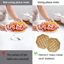 Trivets for Hot Pot Pan Original Bamboo Trivet Hot Pad for Kitchen Table Heat Pad for Kitchen for Hot Plates Heat Resistant Trivet Set Trivet-11