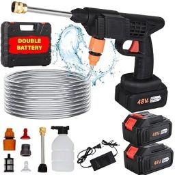 Cordless Portable Wireless Pressure Washer Gun 48V( Double Battery) Spray Gun-image-44