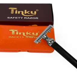 tinku DOUBLE EDGE BRASS SAFETY RAZOR (T8001-OC) OPEN COMB, Men image 4