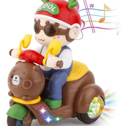 Tricycle Musical Toy for Kids with Light & Sound Battery Operated & Electric Tricycle 360 Degree Rotated & Universal Wheel Boys & Girl Vehicle Toy Tricycle-image-56