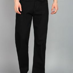 moda rapido Men Loose Fit Mid Rise Black Jeans-picture-47