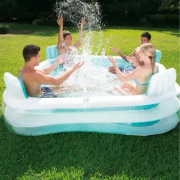 family (IND*66) lounge pool 4 seats With Pump Inflatable Swimming Pool-44