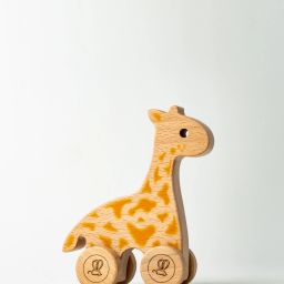 Wooden Giraffe Push Toy, Wooden Lofty Giraffe Roller Toddler Toy pack of 3 Tricycle-image-53