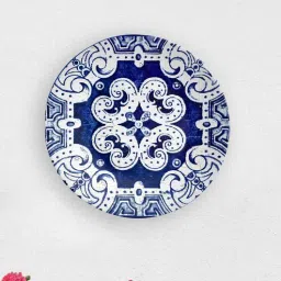 quirk india Blue Pottery Pattern Wall Plate-picture-15