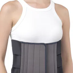 Abdominal Belt|Abdominal Belt After Delivery For Tummy Reduction|Size-S|8"|Gray Abdominal Belt-13