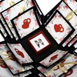 nyarogift 3 Layered Explosion Box for Chocolates - Love (with out Chocolates) Greeting Card image 4