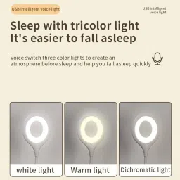 Shrishti Voice Control USB Charge Ring Light LED Selfie Lamp Ring Phone Flash-11
